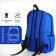School backpack on lightning, 4 pockets, blue color