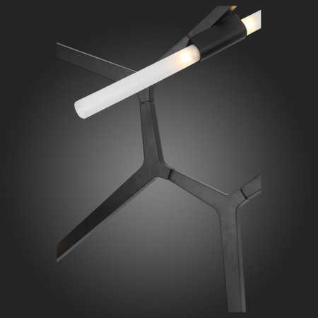 Ceiling Ceiling ST LUCE. SL947.402.14. Laconicita. 14x5 watts, G9, 4000k, 40x160x73 cm, black color-4