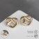 Earrings Metal "miniature" heart on knots, color gold