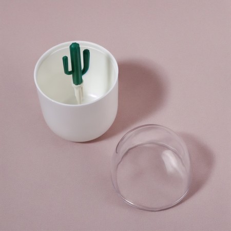 Organizer for storage "Cactus", with a lid, D - 7 × 11 cm, white/transparent color-5