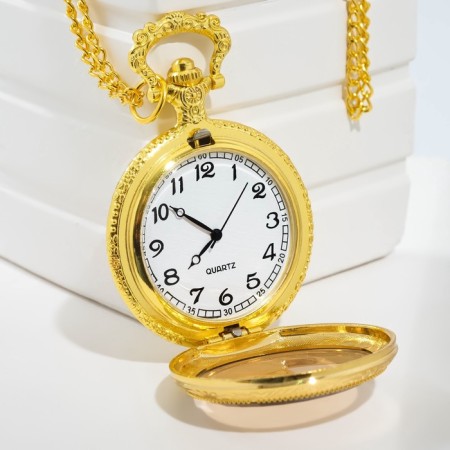 Pocket clock "Classics", quartz, d dial-4.5 cm, gold-4
