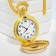 Pocket clock "Classics", quartz, d dial-4.5 cm, gold