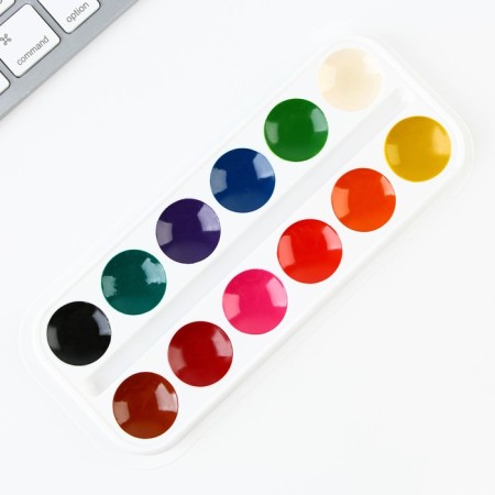 Watercolor paints honey 12 colors in a cardboard box, without a brush "September 1"-2