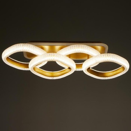 Chandelier from PDU 1141/4 LED+backlight 96W 3000K-6000K Dimmer gold 68x25x13 cm Bayerluux-3