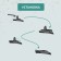 Set of wiper brushes Kurumakit, 600 mm (24 ’450 mm (18’), hook mount