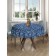 The tablecloth “Pattern on a blue background”, round, Saten, d = 150 cm