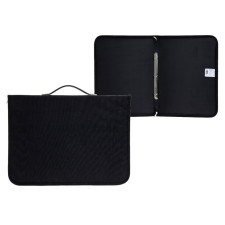 Folder for drawings and portfolio drawings for art work A3 format with handles, on rings, 460 x 330 x 30 mm, black (textile), Estado