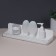 Organizer for storage, hinged, 1 section, with an adhesive base, 35 × 10 × 7.5 cm, translucent/white color