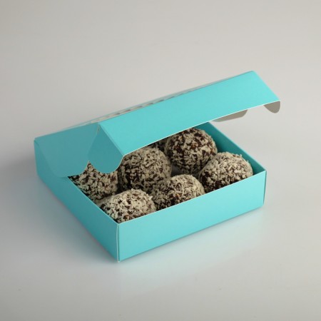 Gift box team with a window, blue, 11.5 x 11.5 x 3 cm-2