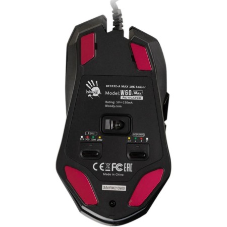 Mouse A4Tech Bloody W60 max, game, wired, 10,000 dpi, USB, black-7