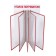 Information stand "Consumer Corner" Overdowing system for 5 A4 pockets, red color