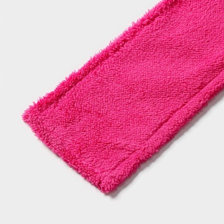 Nozzle for a flat mop of the share, 42 × 12 cm, microfiber, pink color-2