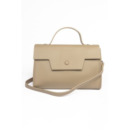 Bag Cross-Body Women's, genuine leather, Ludor beige, 23x9x16 cm