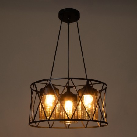 Chandelier 2621/3 E27 40W Black 40x40x22-122 cm Bayerlux-2