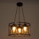 Chandelier 2621/3 E27 40W Black 40x40x22-122 cm Bayerlux