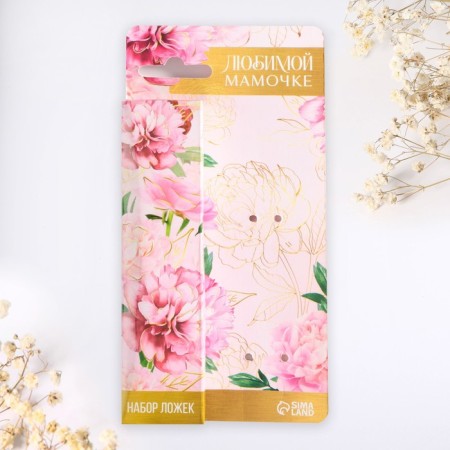 Gift set of teaspoons "beloved mommy", 4 pcs-9