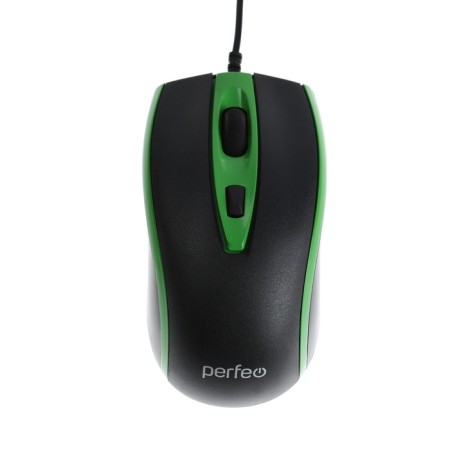 Perfeo Profil mouse, wired, optical, 1600 dpi, USB, green-1