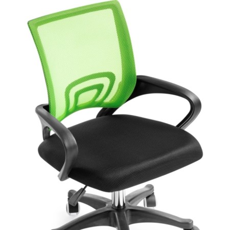 Computer chair Turin plastic/fabric, black/green mesh 60x55x82 cm-5