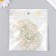 Decor for creativity Textile embroidery "Bow in green-pink flowers" 7x5.5 cm