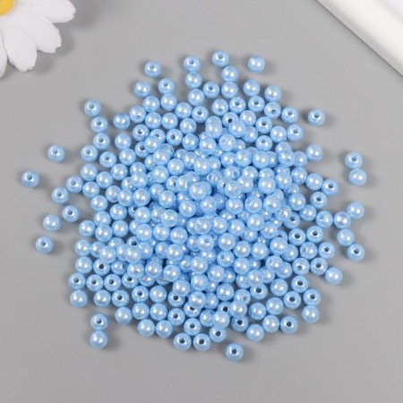 A set of beads "Pearls" d 6 mm, 250 grams, pale blue