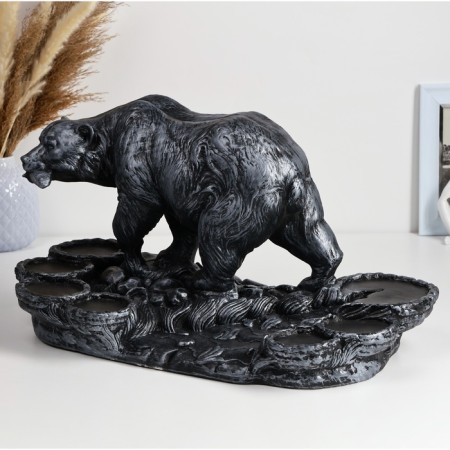 Standing for a bottle "Bear" 45x23x25cm, silver-3