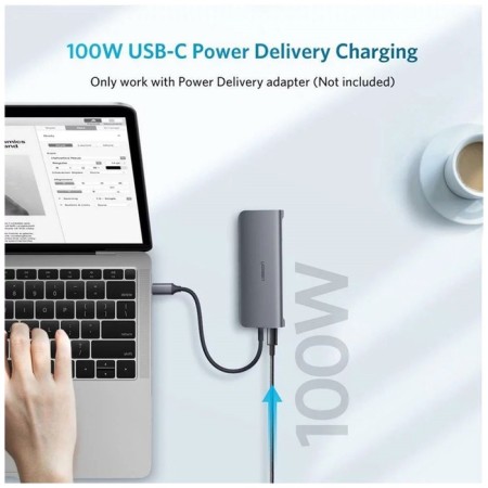 USB concentrator 9 in 1 (hub) ugreen 3 x USB 3.0, HDMI, VGA, RJ45 GIGABIBIT, TF/SD, PD (40873)-4