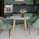 Dining table "Morgan", 900 × 900 × 756 mm, white color / oak oak