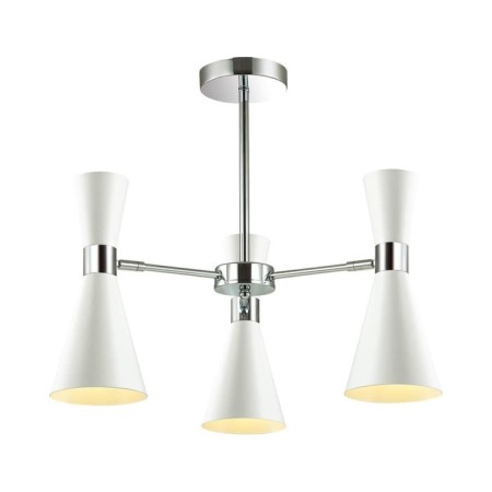 QUINN 3x60W E14, Chrome, white 55x55x44.5 cm