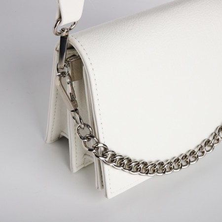 Women's bag Textura, messenger, small size, white color-3
