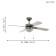 Ceiling fan with Gelsina, E14, 1x60W lamp, steel, nickel, glass, white