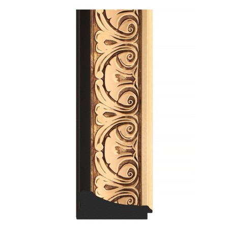 Mirror in the baguette frame, Baroque gold 106 mm, 75x75 cm-2