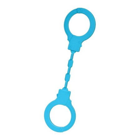 Toyfa A-Toys silicone handcuffs, silicone, blue color, 33 cm-1