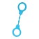 Toyfa A-Toys silicone handcuffs, silicone, blue color, 33 cm