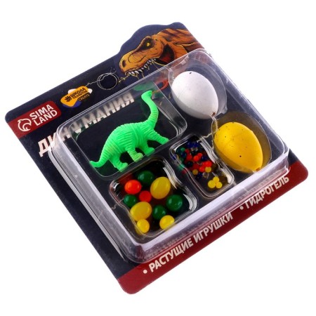 Growing toys "dinomania", with a hydrogel, mix-4