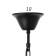 Chandelier 1353/3 E14 40W Black 47x47x90 cm