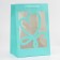 Gift package with a curly window, 20 x 16 x 30 cm, blue