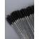 Brushes for eyebrows and eyelashes, set - 50 pcs, 9.5 cm, black/transparent color
