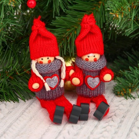 Toy - suspension "Doll in a knitted suit", mix