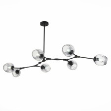 Suspended EVOLUCE lamp. Sle154843-07. Rametto. 7x40 watts, E27, 181x80x33 cm, black color