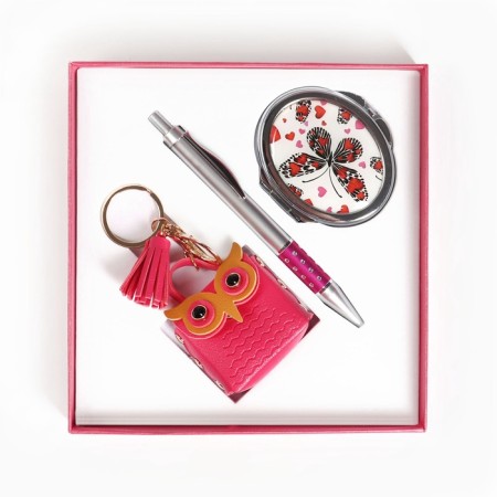 Gift set 3v1 (pen, keychain, mirror)-2