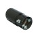 Duffer for a muffler 13.5 × 7.5 cm, planting 60 mm, beveled, black glossy