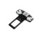 Safety belt plug "flag", metal, black