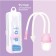 Children's nasal aspirator with a pipe "Bear", pink color