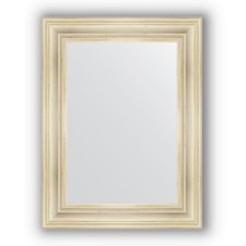 Mirror in the baguette frame - poisoned silver 99 mm, 62 x 82 cm, evoForm