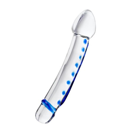 Sexus Glass bilateral phallimitator, glass, transparent, 20 cm-2