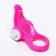 The erection ring "Language", with vibration and clitoral stimulation, d = 3 cm, pink