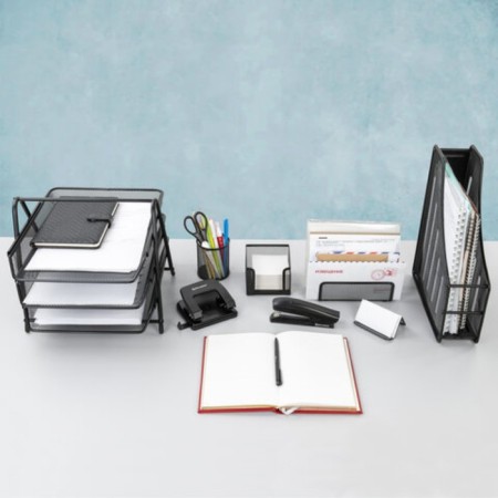 Set of desktop Brauberg "Germanium", 6 items, black, metal, 237985-8