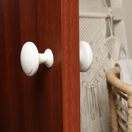 Plastic door handle, d = 65, white-1