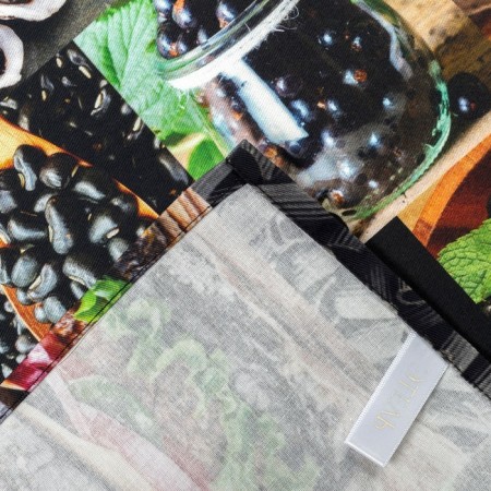 Apron "Ethel: Black" 70x60 cm, 100% cotton, sarzha 190 g/m²-4