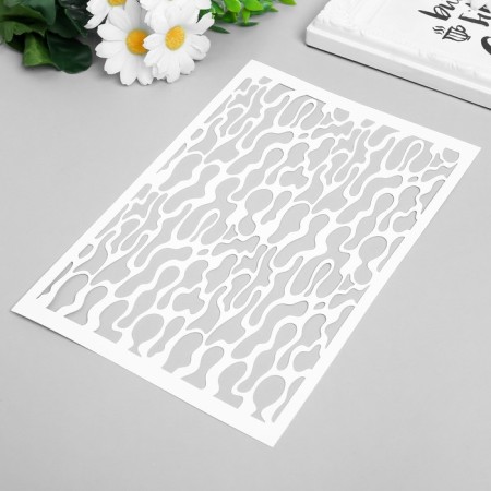 Plastic stencil "Lava" 24x16 cm-1